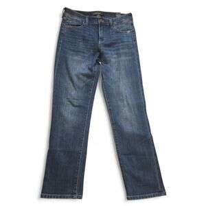 Liverpool Marley Girlfriend Cuffed Eco Jeans Bartlett Blue, Size 4/27d